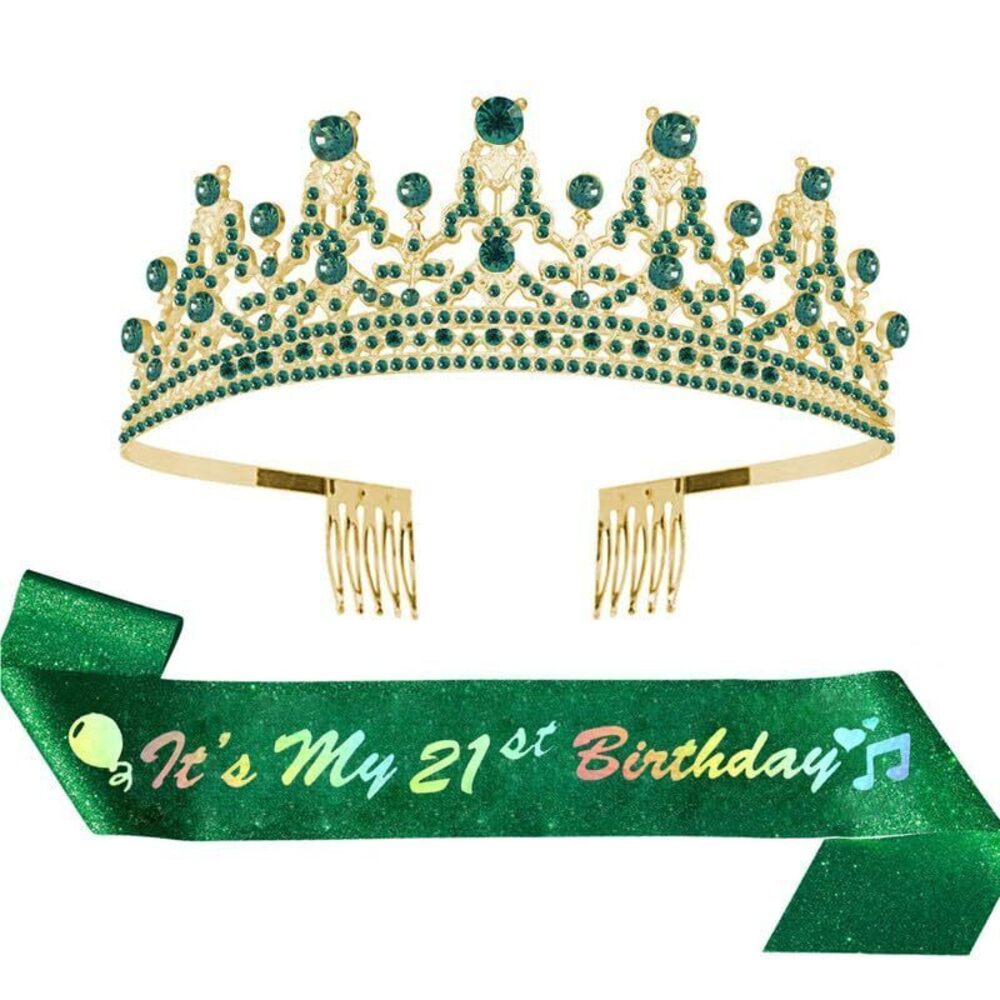 3404 21st Birthday Sash and Tiara Kit It is My 21st Birthday Sash and Tiara
